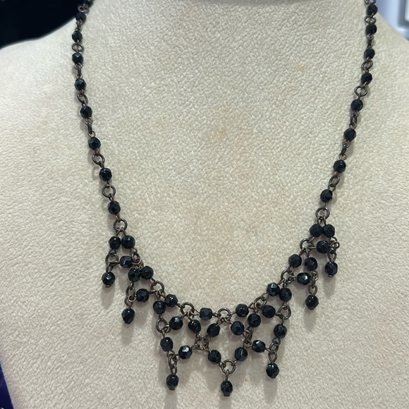Jet Black Crystal Necklace-Boutique - Picture 2 of 5